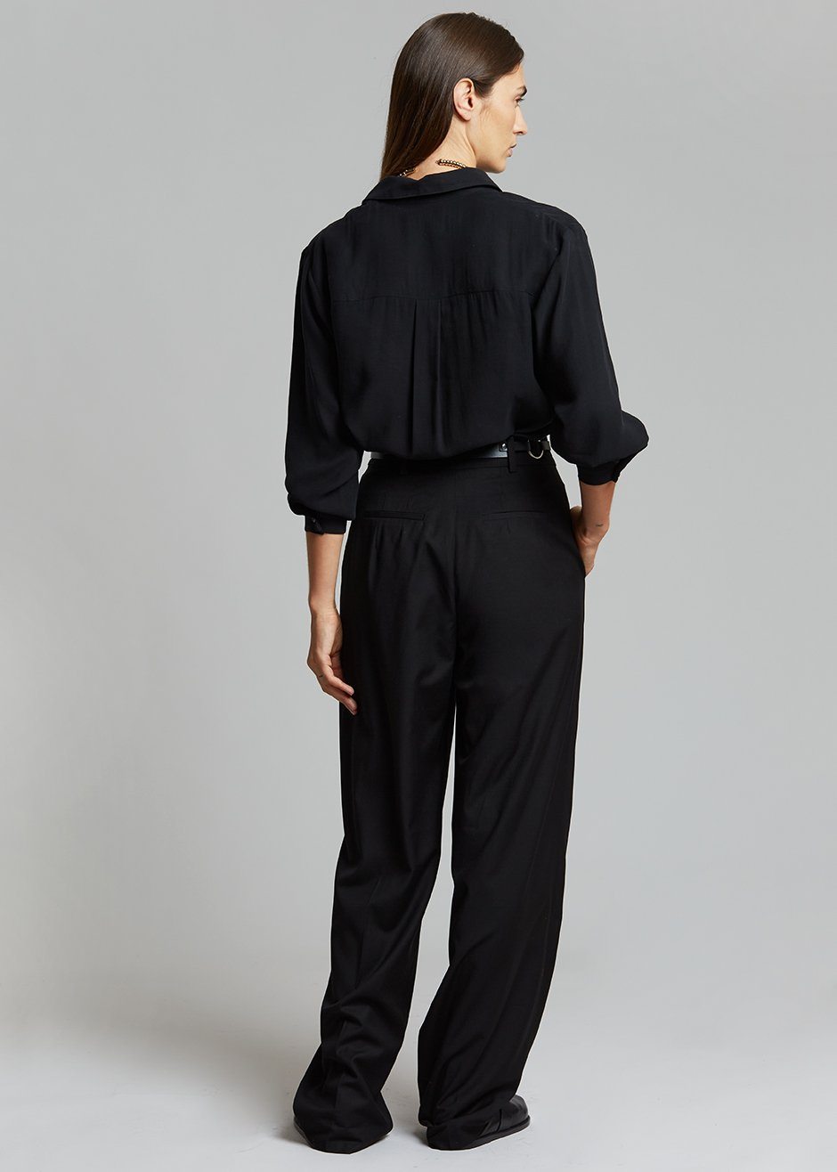 Gelso Pleated Trousers - Black - 16