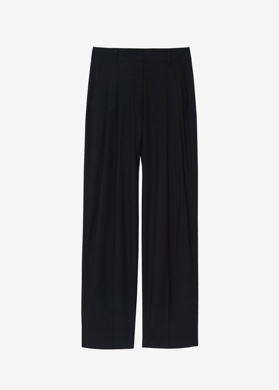 Gelso Pleated Trousers - Black – The Frankie Shop
