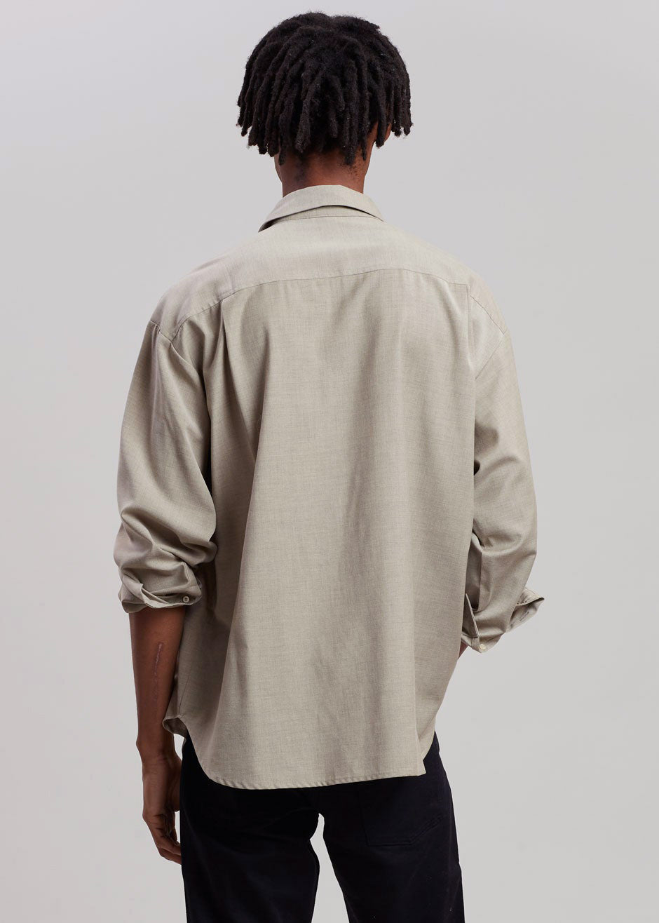 Gelso Shirt - Light Taupe Melange - 10