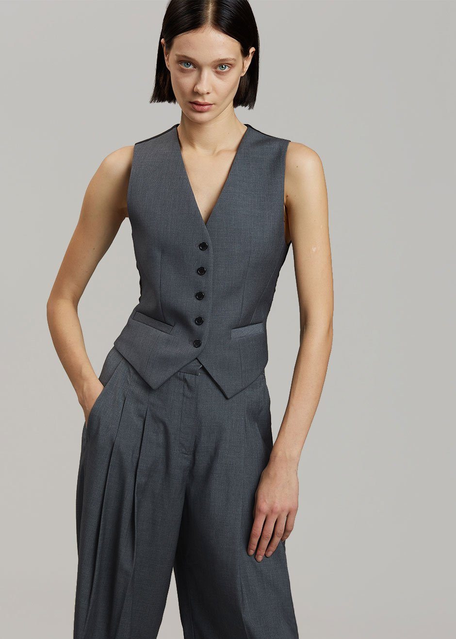 Dark hot sale gray waistcoat