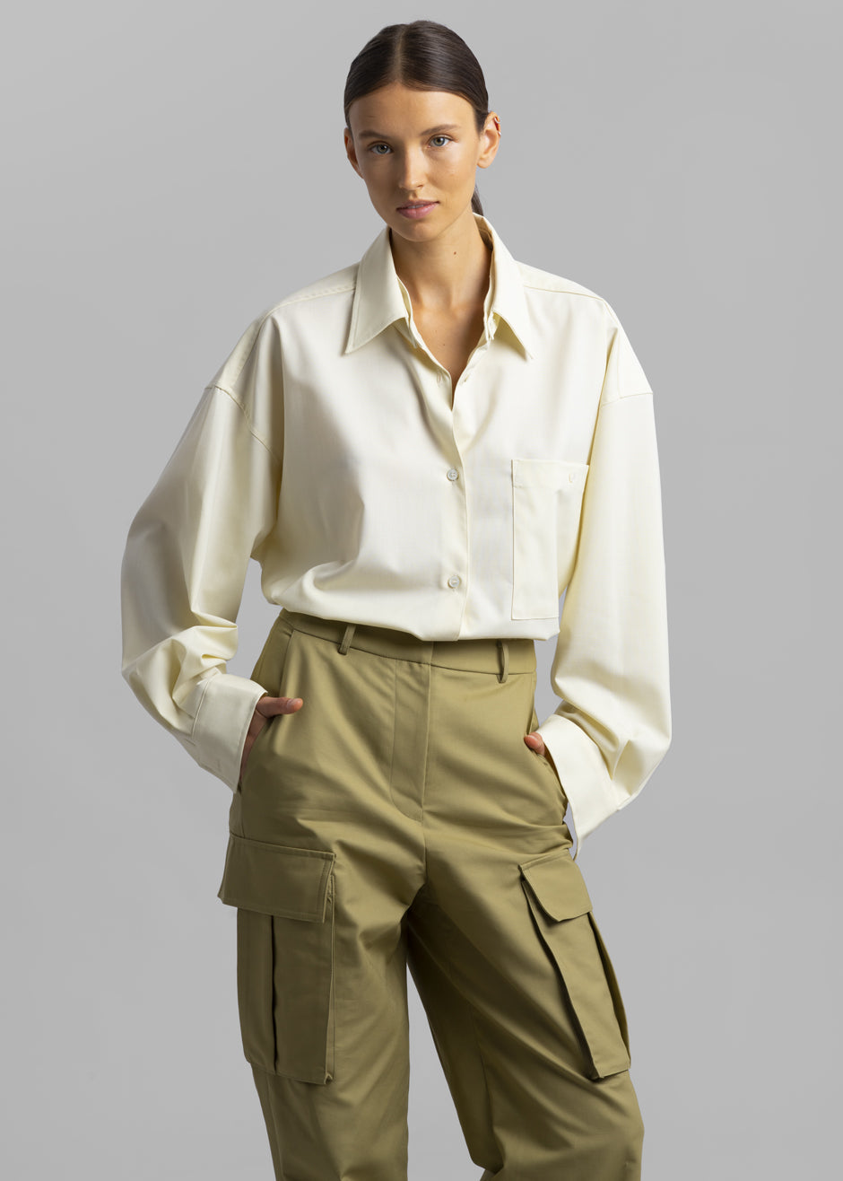 Buy Gia Beige Solid Trousers from Westside