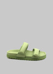 Gia x Pernille Double Strap Sandal - Acid Green Shoes Gia Borghini 