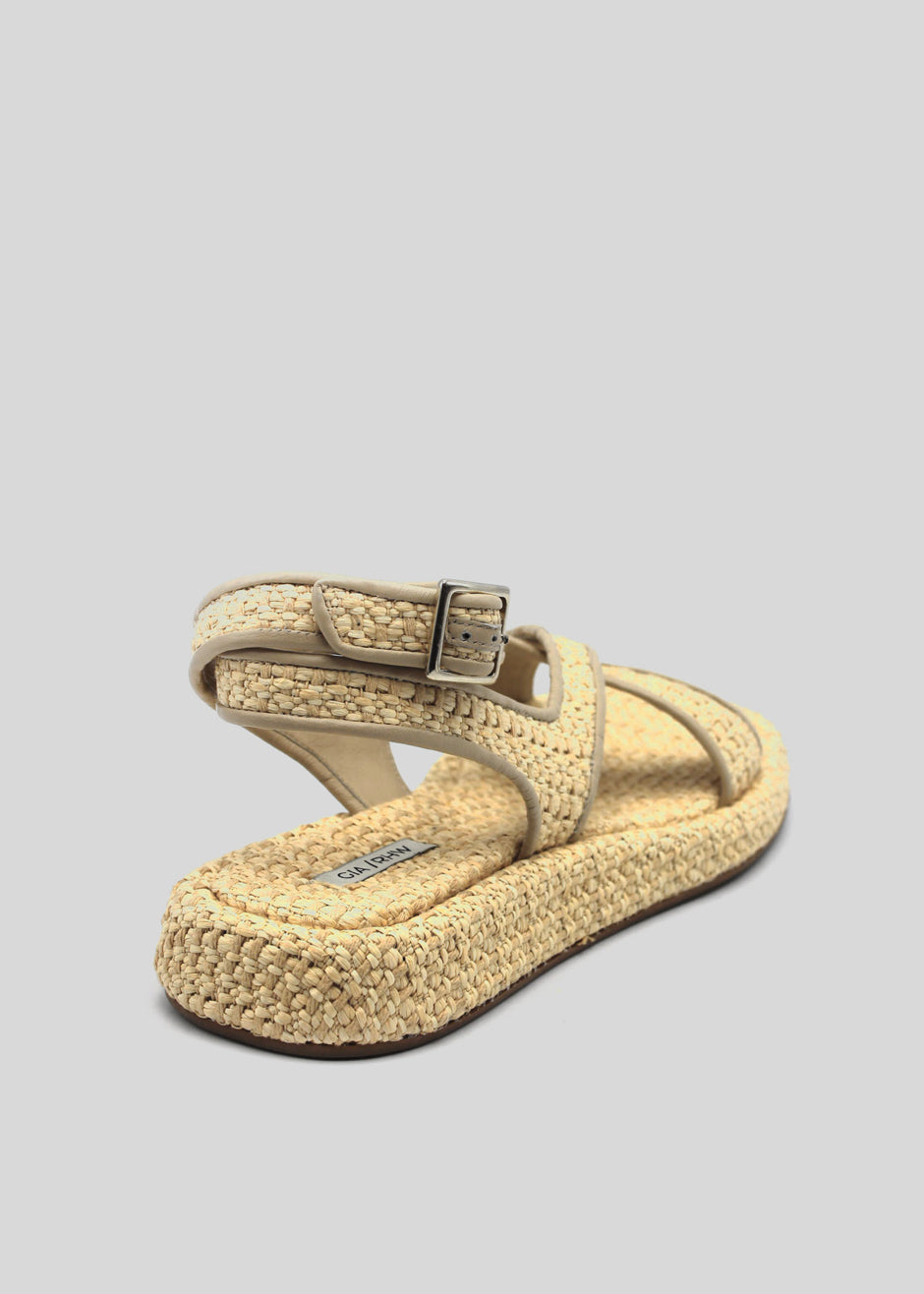 Playa tobias raffia online strappy sandals