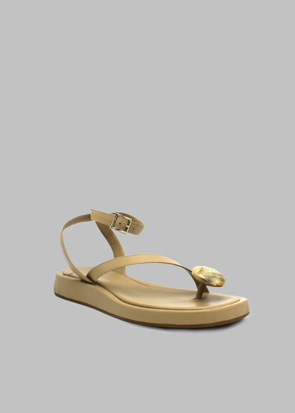 Taupe discount sandals flat