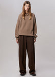 Hadrien Italian Recycled Cashmere Sweater - Taupe Sweater The Frankie Shop 