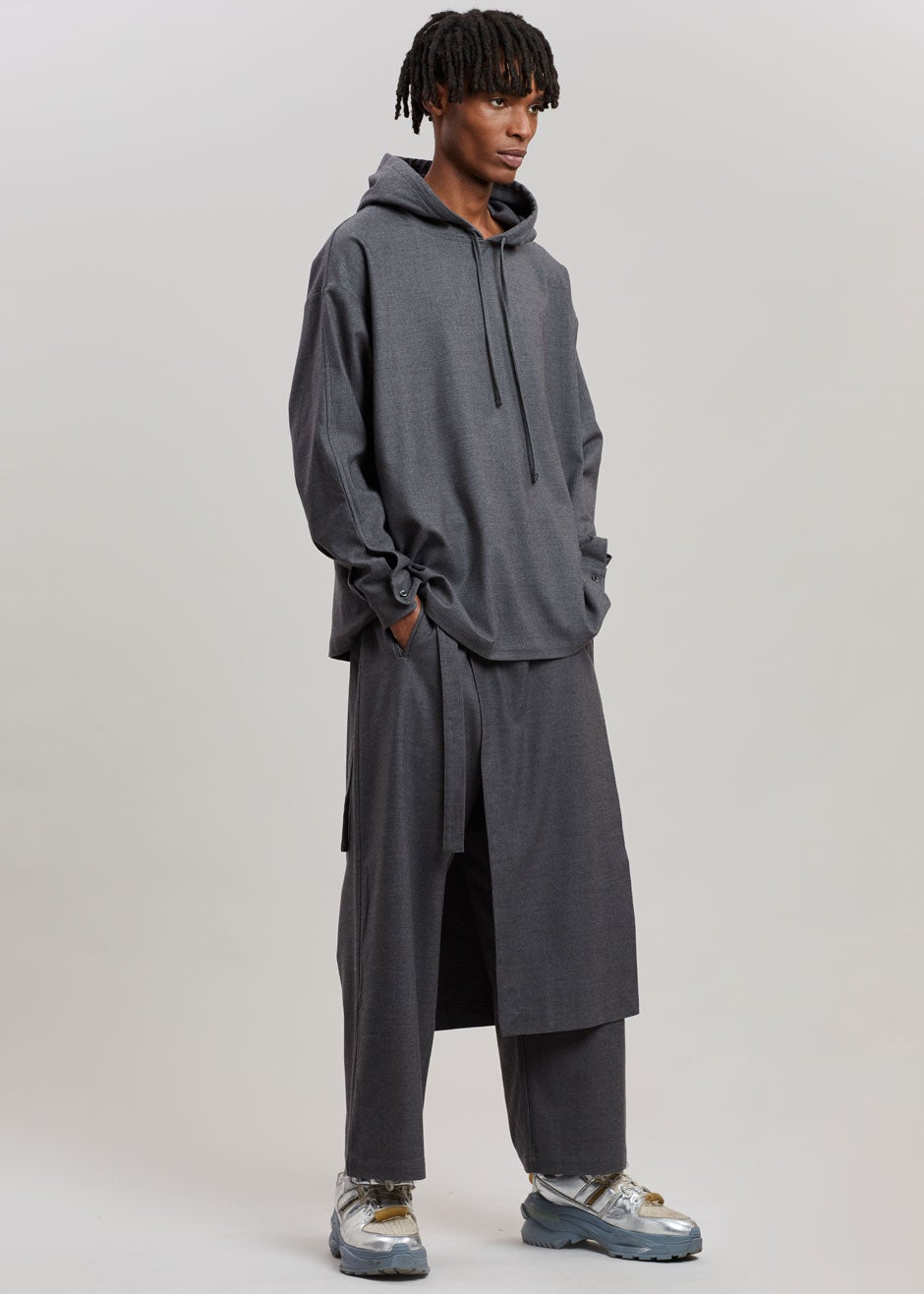 Heith Flanelle Hoodie - Charcoal - 4