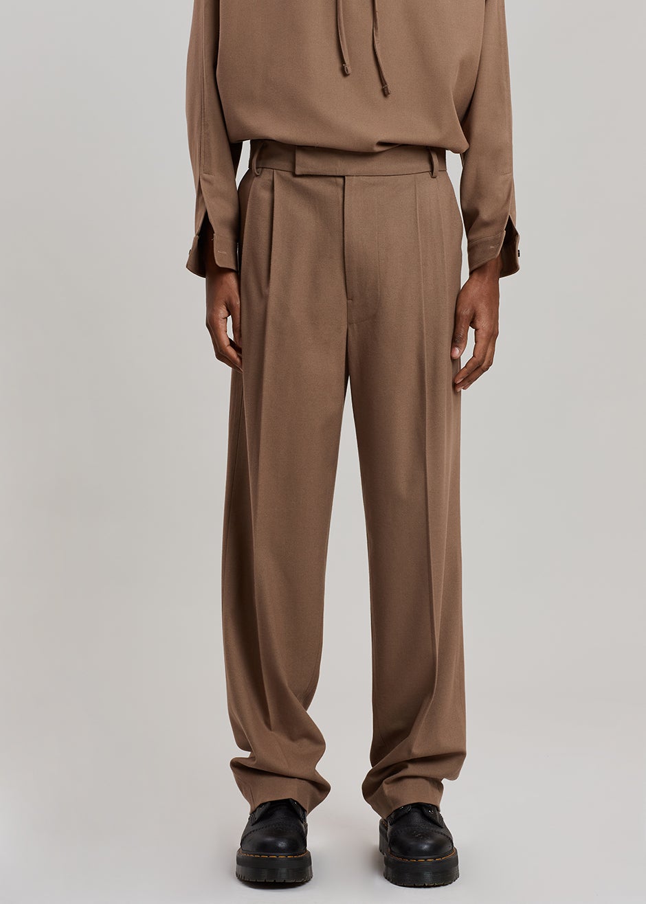 Heith Flanelle Suit Pants - Hazelnut - 3