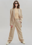 Isla Tailored Trousers - Natural Pants The Frankie Shop 