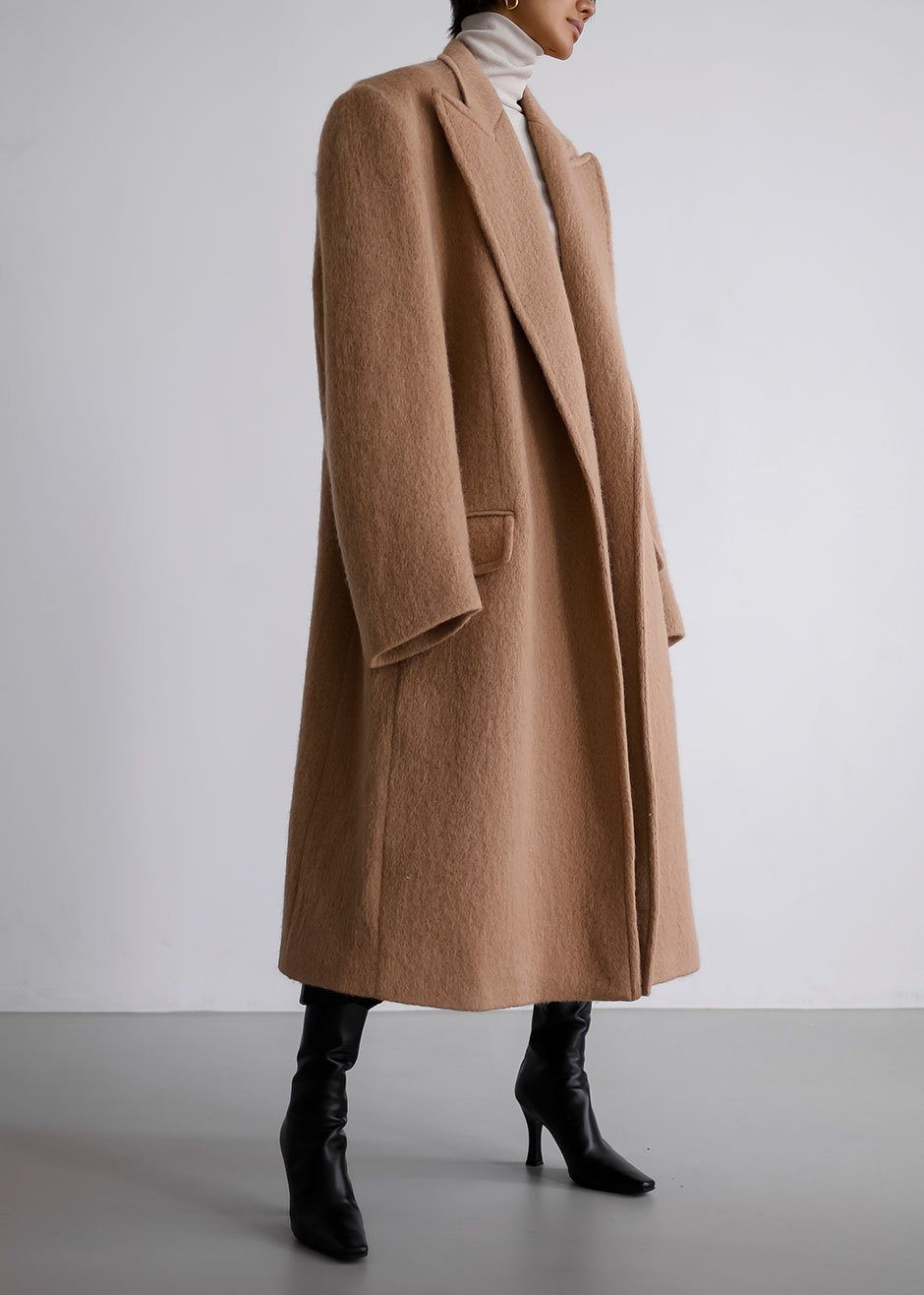 John Oversized Coat - Camel – The Frankie Shop