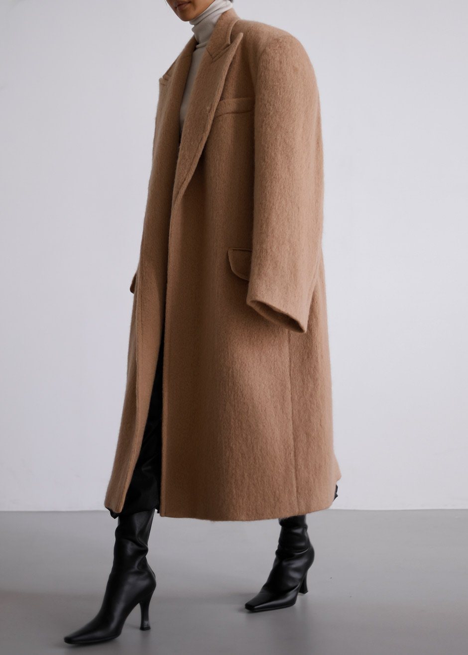John Oversized Coat - Camel - 1