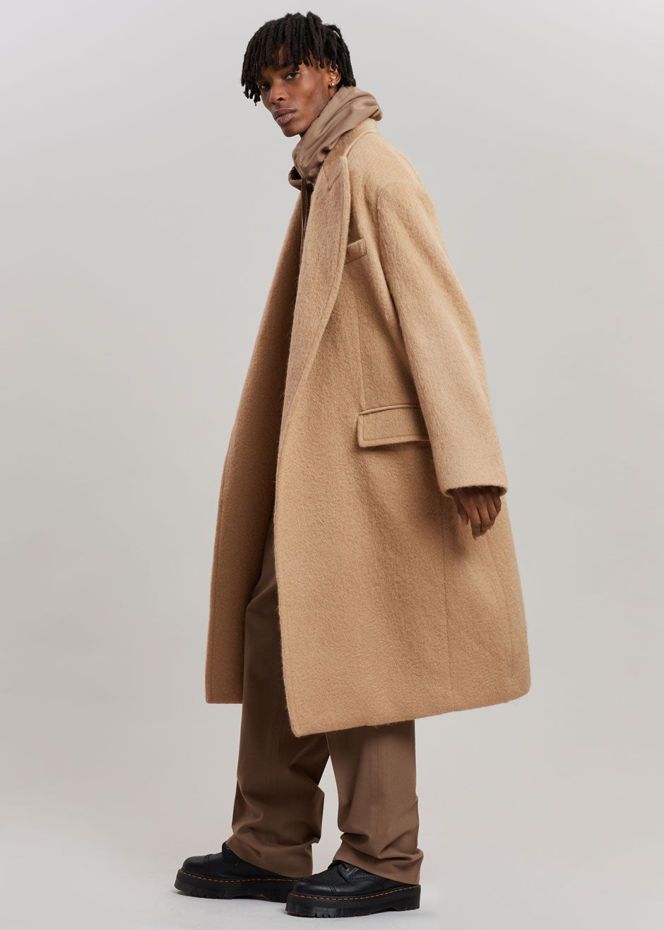 oversized dress coat Custom Made Oversized Black Wool Coat
