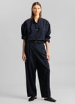 Jour Pleated Pants - Deep Navy Pants The Frankie Shop 