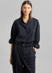 Jour Shirt - Deep Navy Shirt The Frankie Shop 