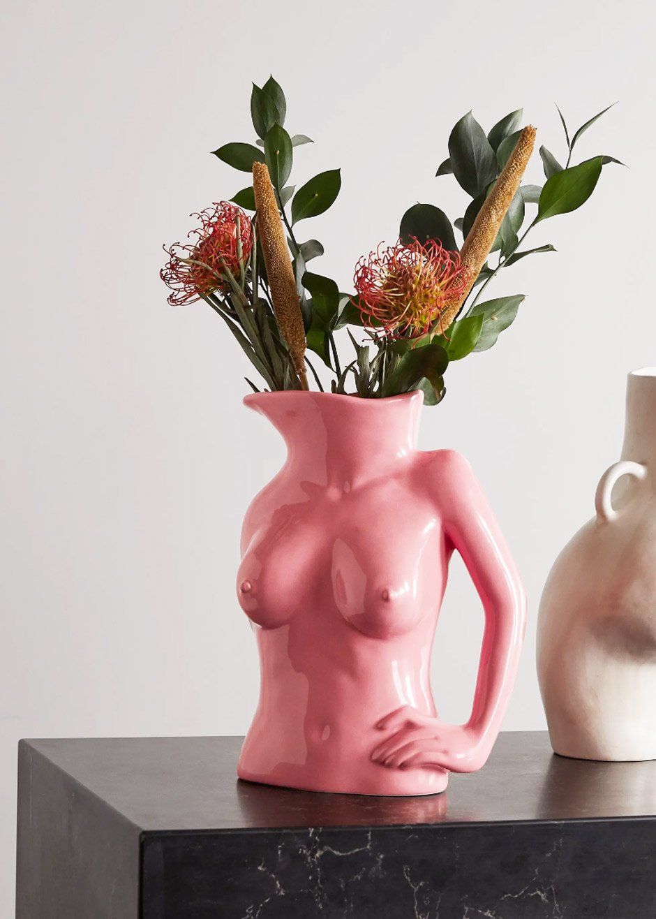 Anissa Kermiche Jugs Jug Ceramic Vase - Hot Pink - 1
