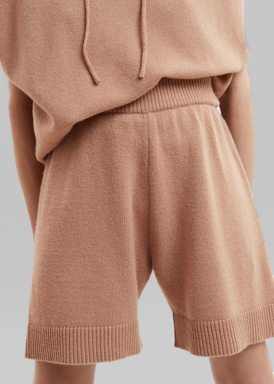 Juno Knit Lounge Shorts - Terra Cotta - 1
