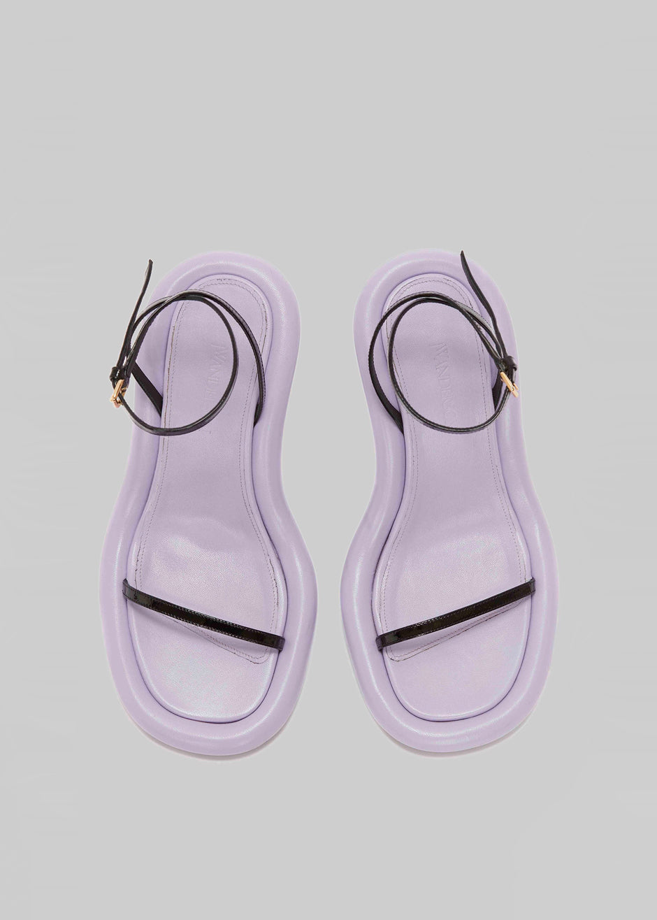 JW Anderson Bumper Heel Sandal - Lilac/Black – The Frankie Shop