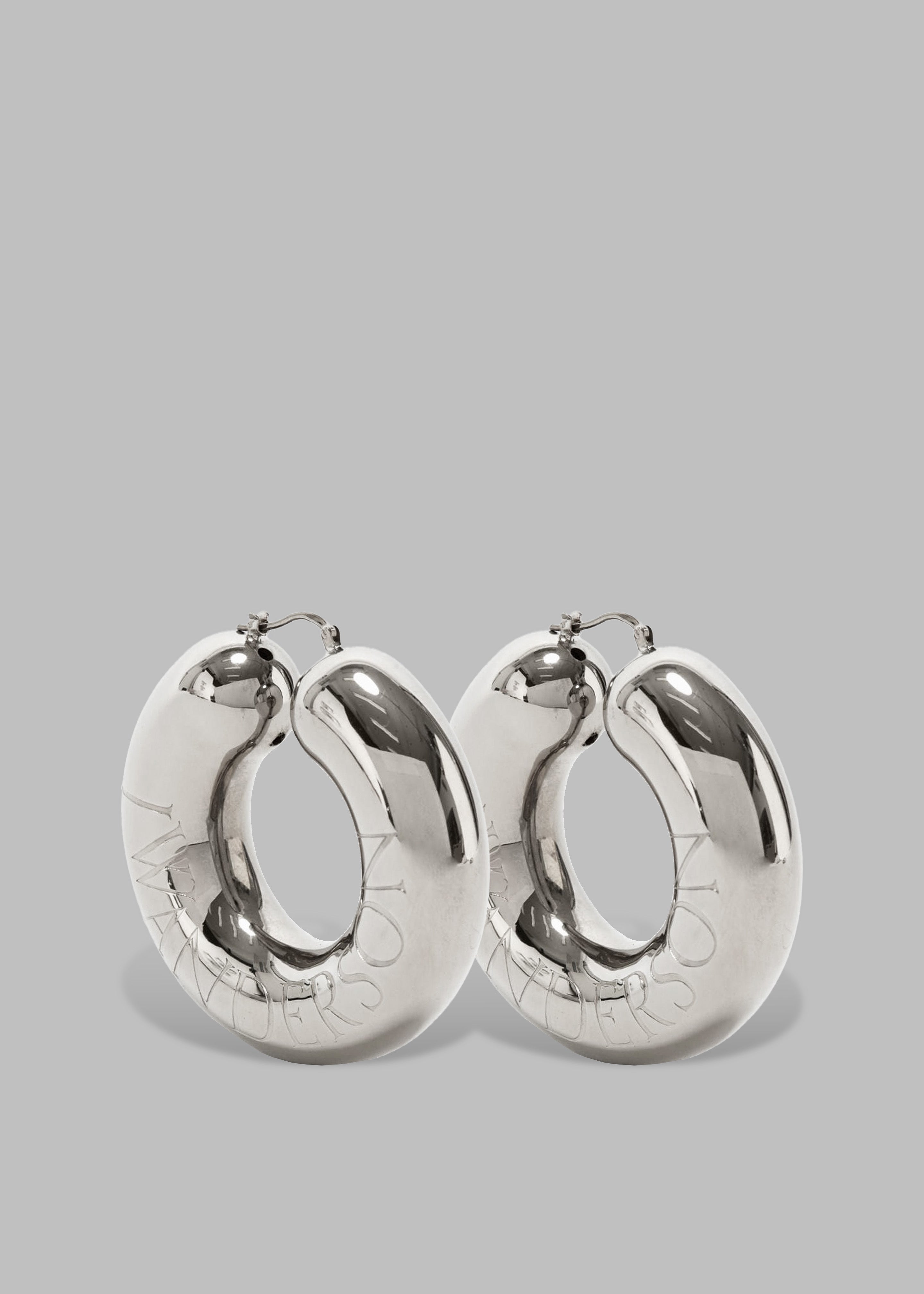 JW Anderson Bumper-Tube Earrings - Silver Tone - 2