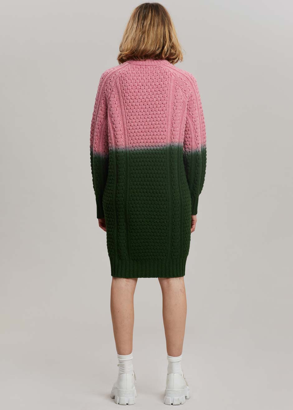 JW Anderson Cable Crewneck Mini Dress - Pink/Green – The Frankie Shop