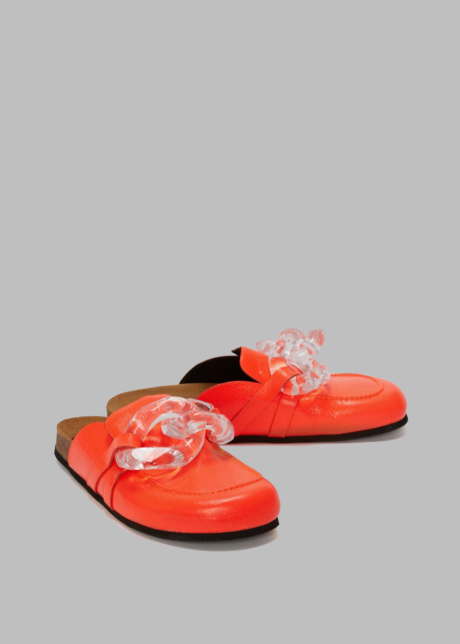 JW Anderson Chain Loafer Mules - Orange
