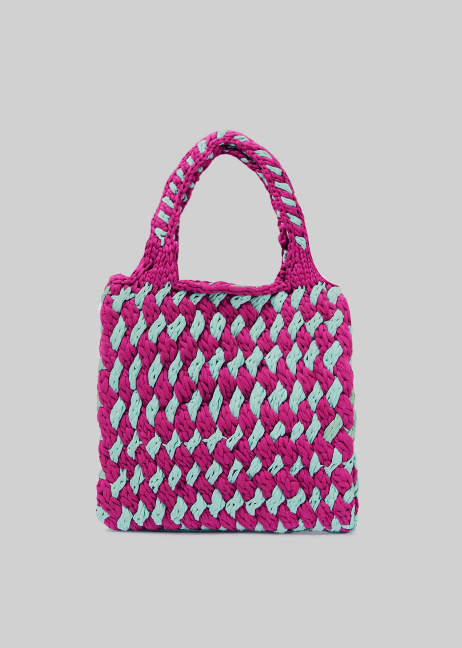 JW Anderson Flat Knitted Shopper - Purple/Mint