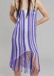 JW Anderson Fringe Detail Camisole Dress - Purple/White Dress JW Anderson 