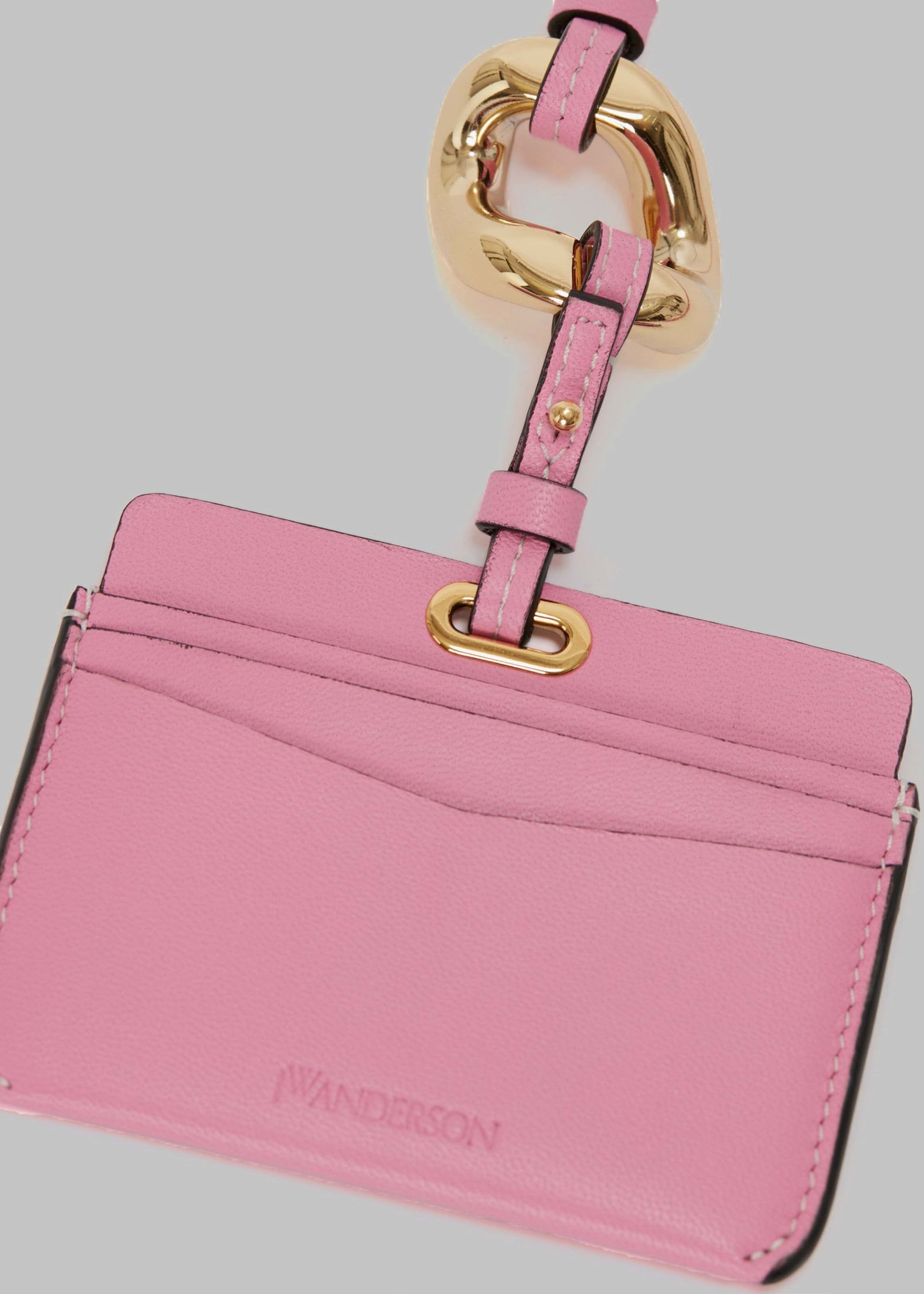 JW Anderson Cardholder with Chain Link Strap - Pink - 2