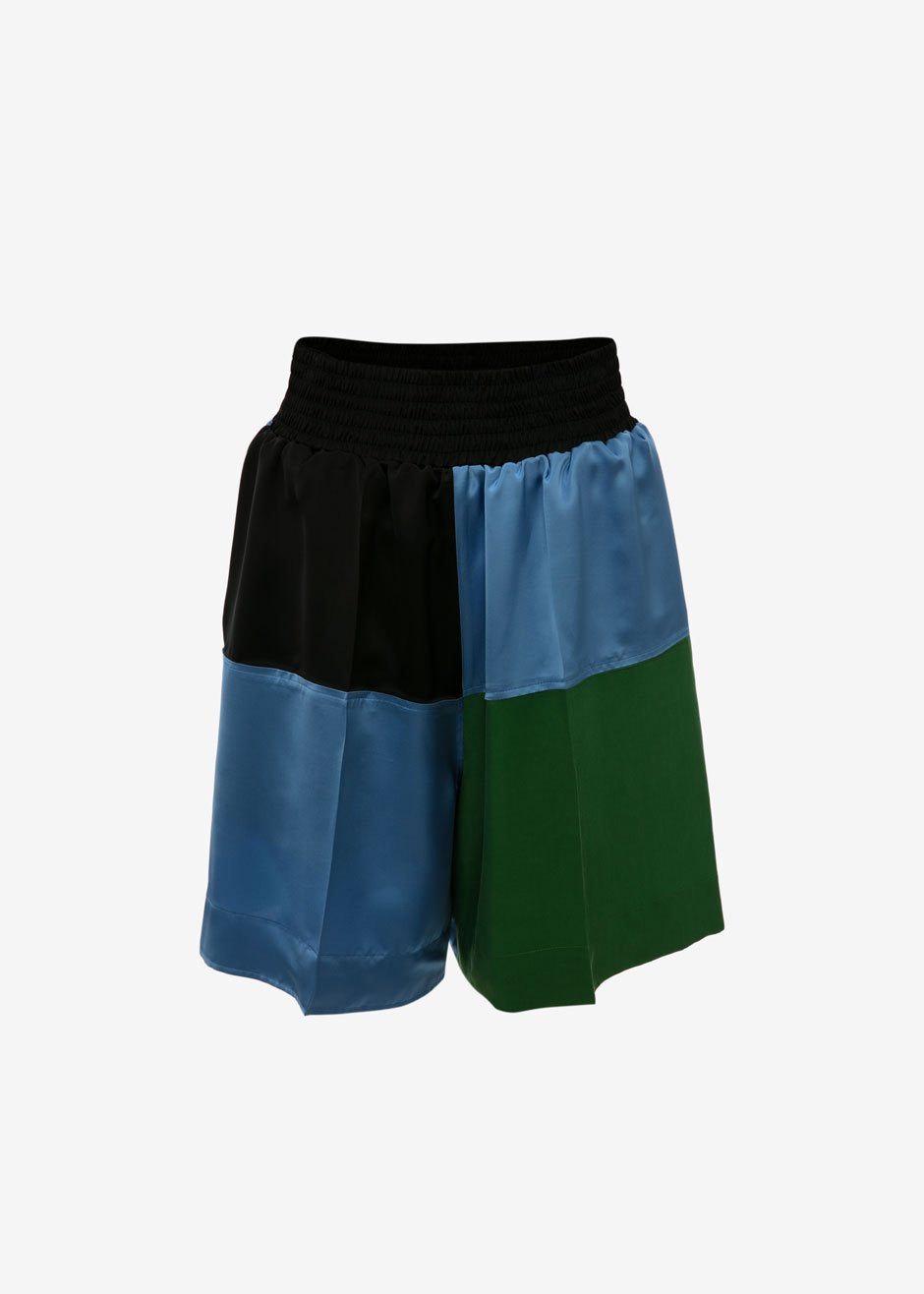 JW Anderson Panelled Boxing Shorts - Blue/Black - 1