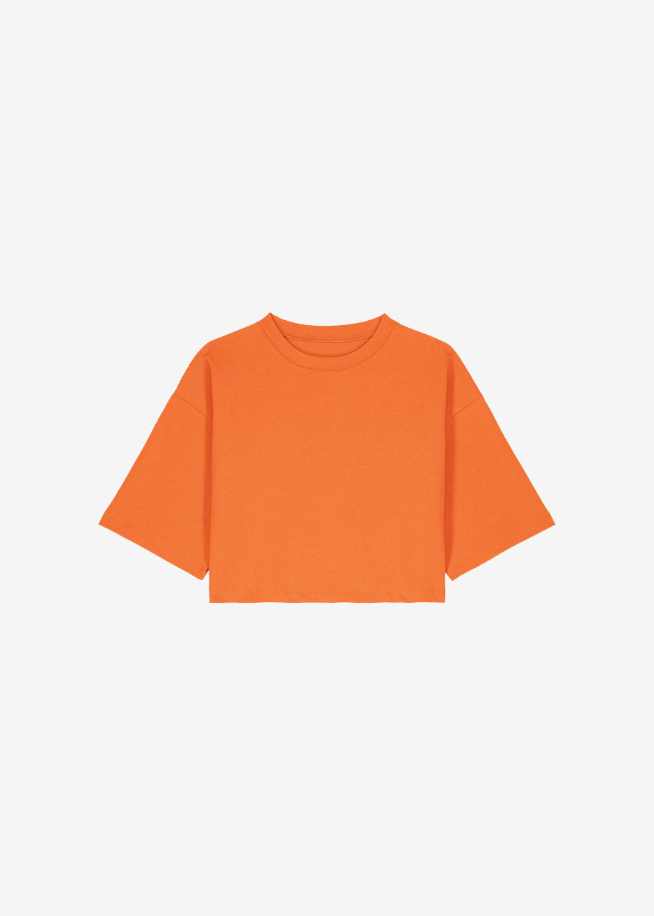 Karina Cropped T-Shirt - Orange - 6