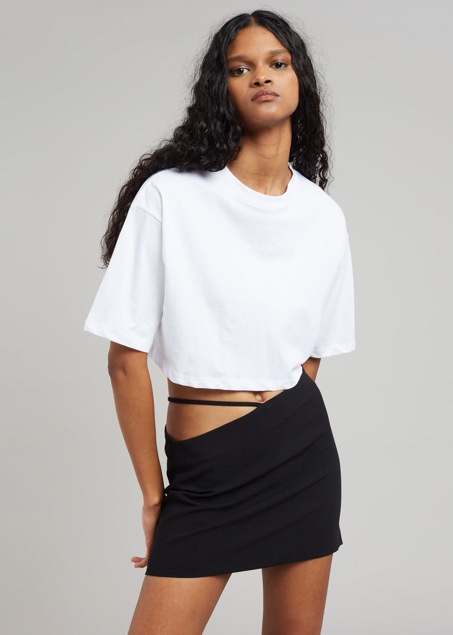 Karina Cropped T-Shirt - White – The Frankie Shop