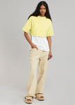 Karina Cropped T-Shirt - Yellow top The Frankie Shop 