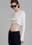 Kaz Cropped Knit Top - White Tops 3.another 