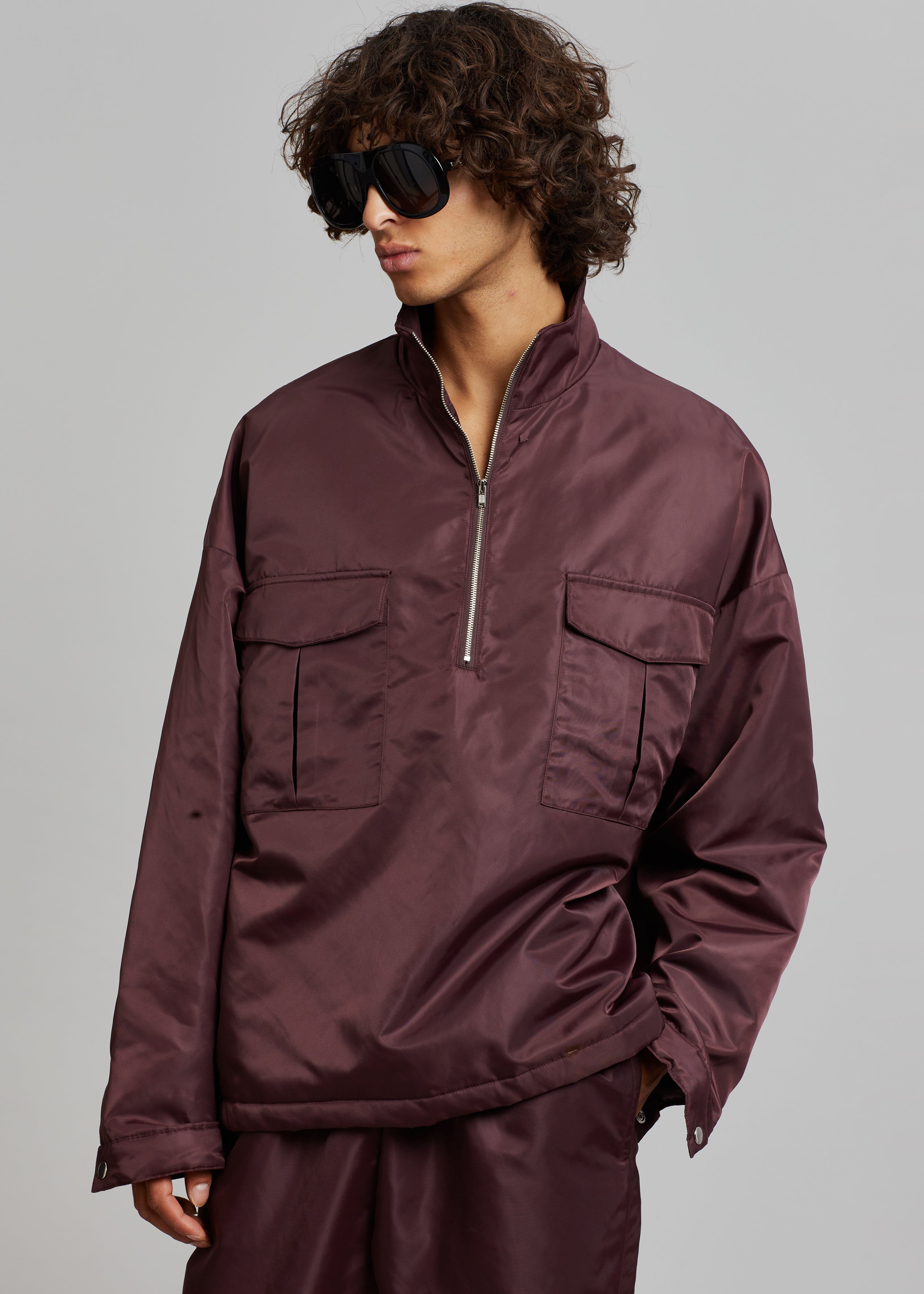 Kevin Anorak Jacket - Burgundy – The Frankie Shop