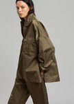 Kevin Anorak Jacket - Khaki Brown Jacket The Frankie Shop 