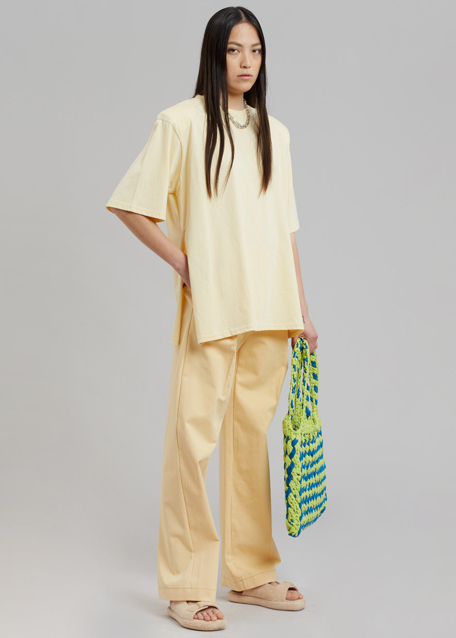 Kusa Slit Tee - Pale Yellow - 4