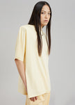 Kusa Slit Tee - Pale Yellow Top The Frankie Shop 