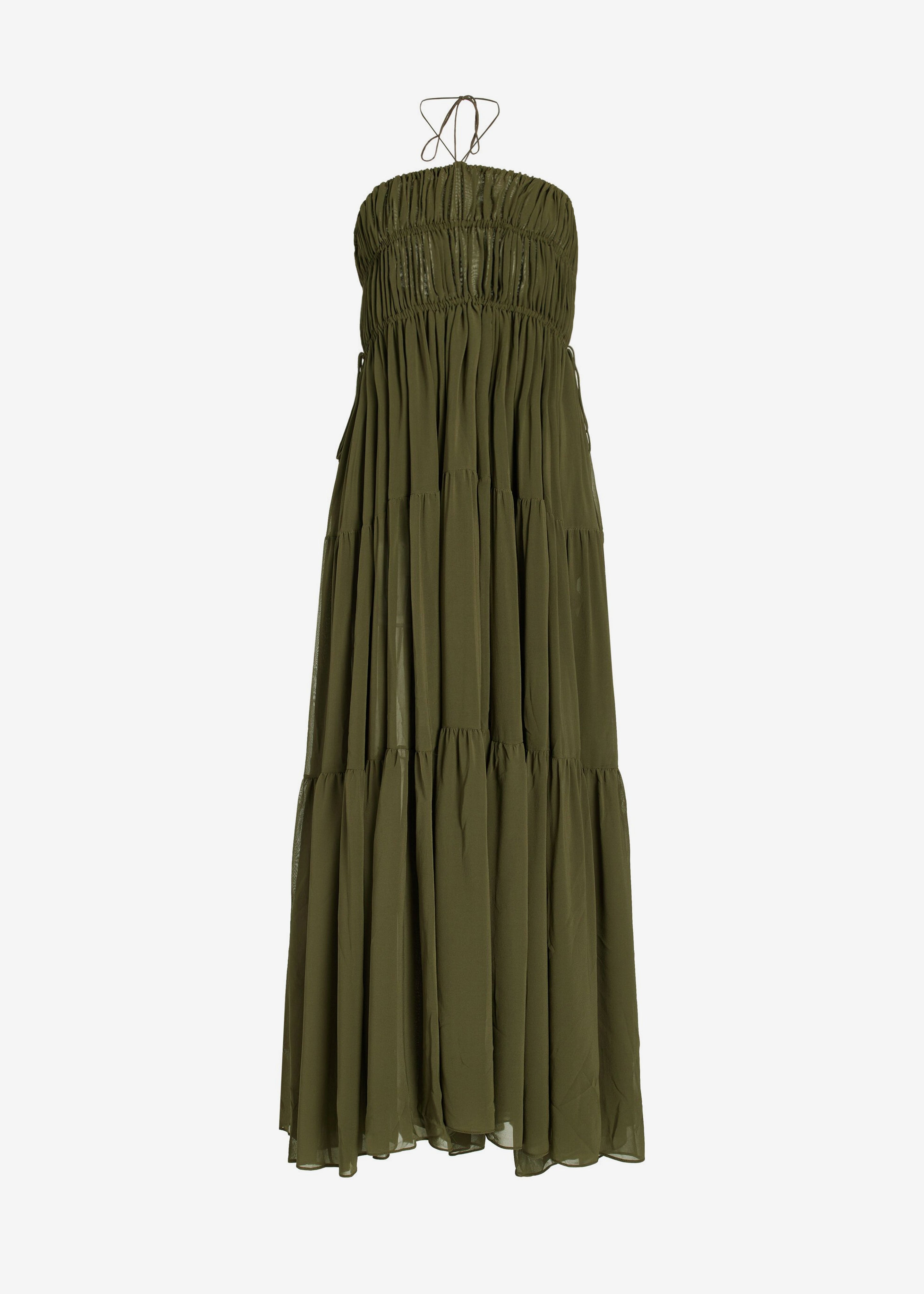 Matteau Shirred Halter Dress - Cypress - 5