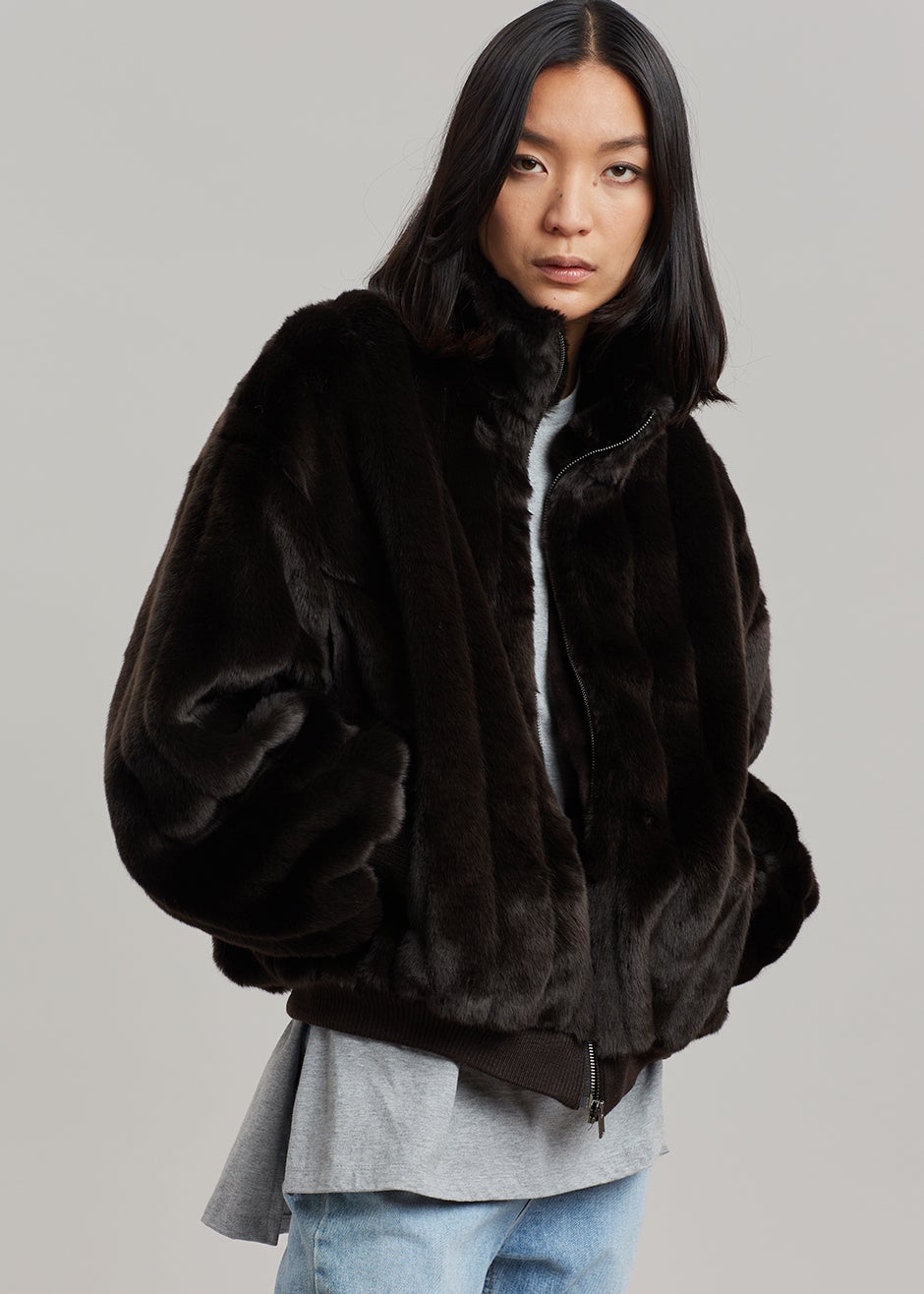 Lea Faux Fur Jacket - Java