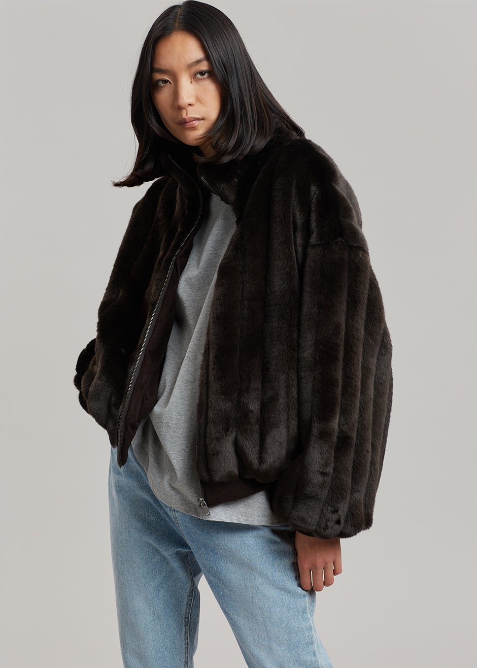 Lea Faux Fur Jacket - Java