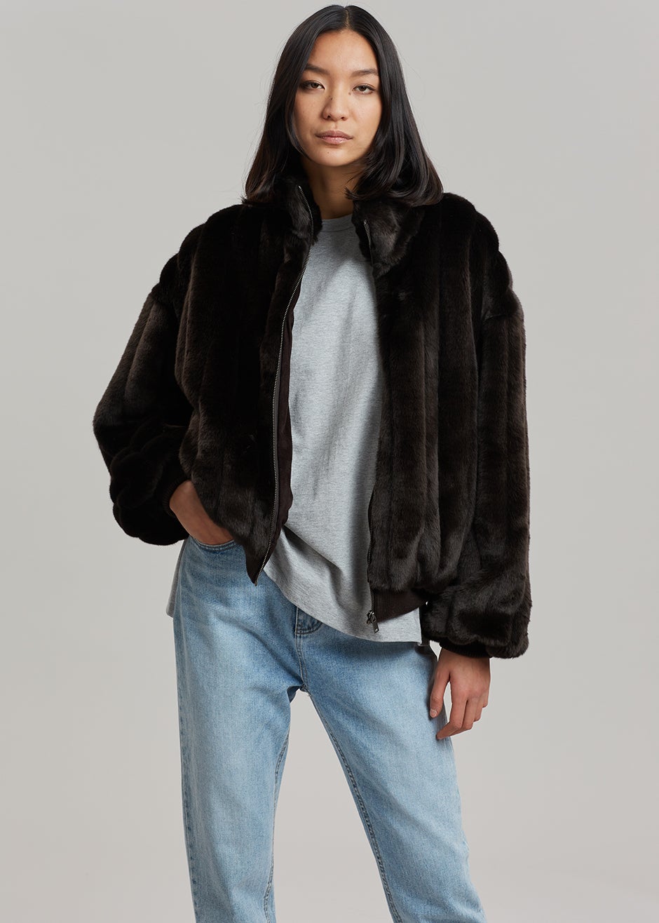 Lea Faux Fur Jacket - Java