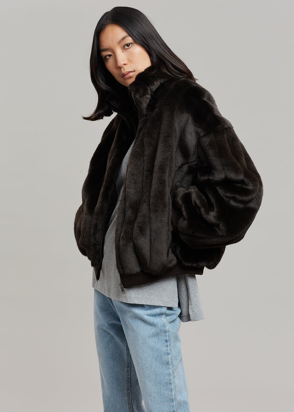 Lea Faux Fur Jacket - Java