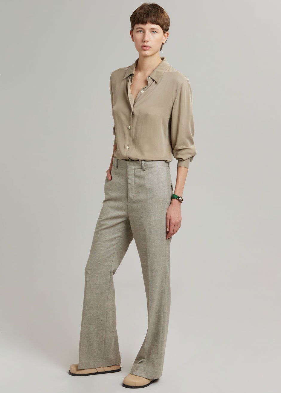 Lennon Wool Pants - Slate Green