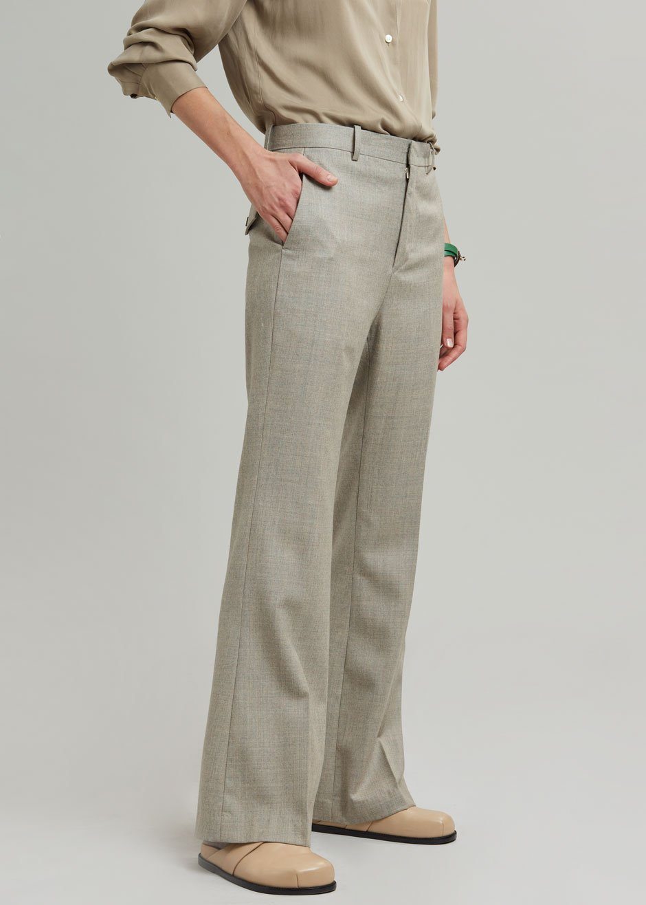 Lennon Wool Pants - Slate Green