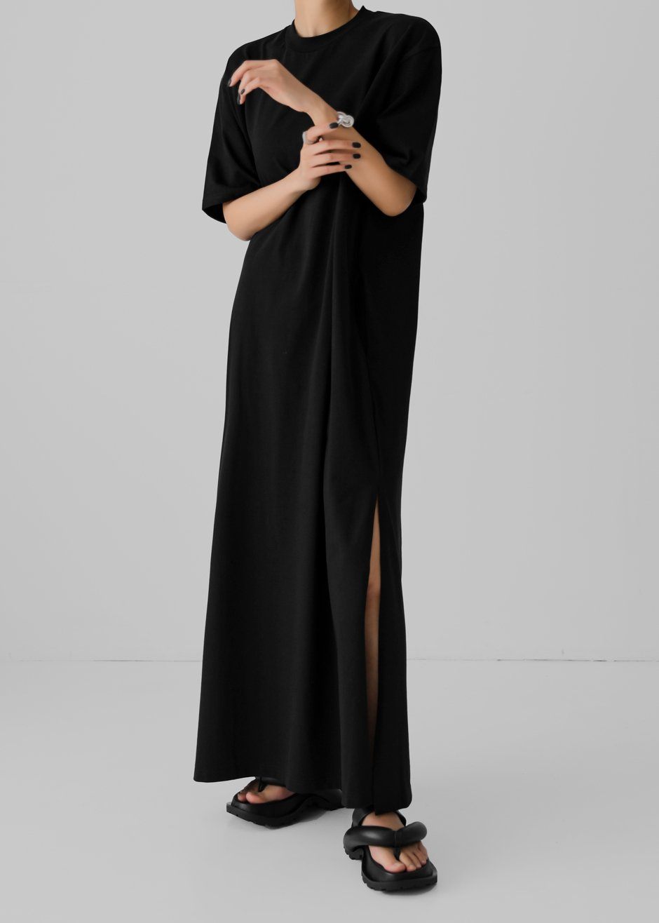 Lou Oversized Tee Dress - Black – The Frankie Shop