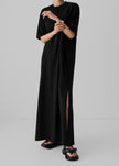 Lou Oversized Tee Dress - Black Dress The Frankie Shop 