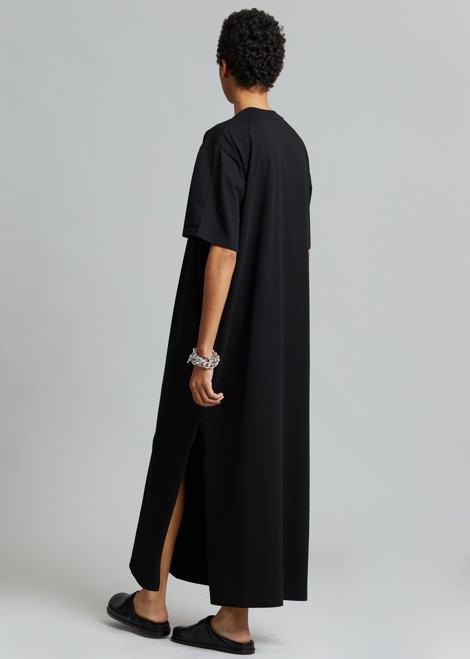 Lou Oversized Tee Dress - Black - 8