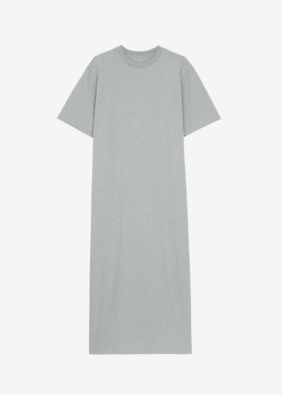 Lou Oversized Tee Dress - Heather Grey - 7