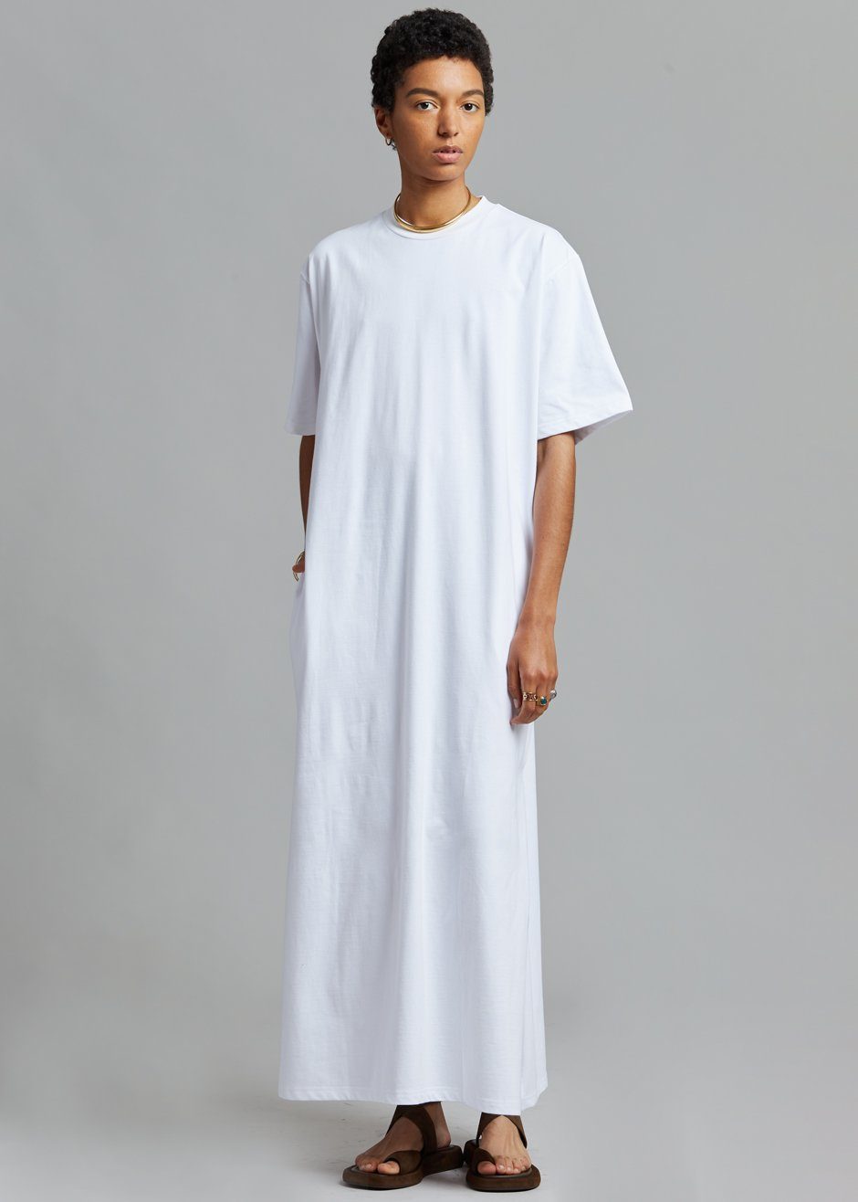 Lou Oversized Tee Dress - Optic White - 6