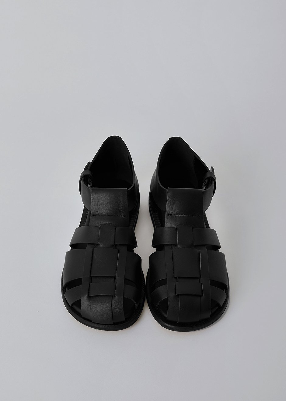 Low Classic Gladiator Sandals - Black - 1