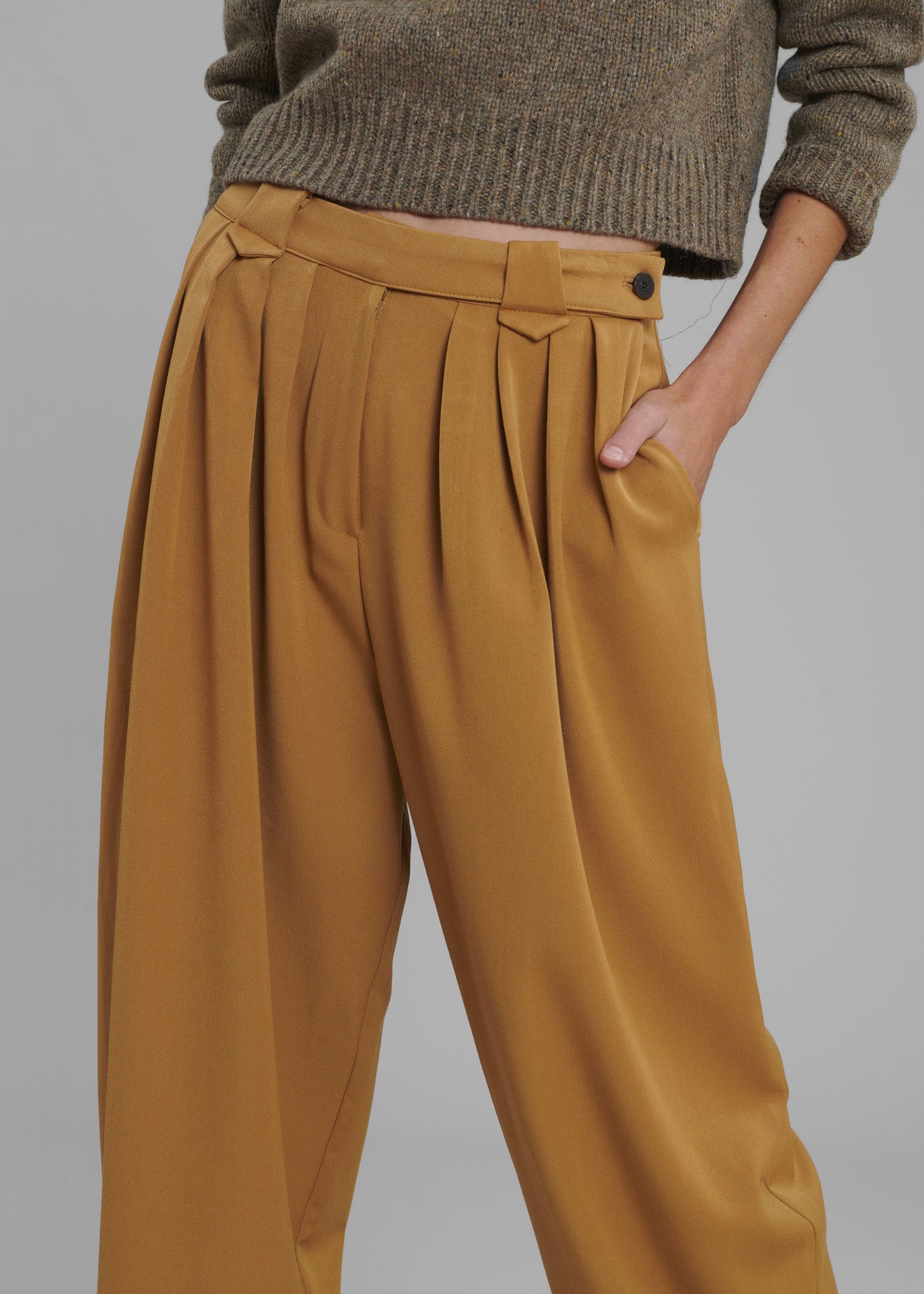 Luce Pleated Pants - Ginger - 1
