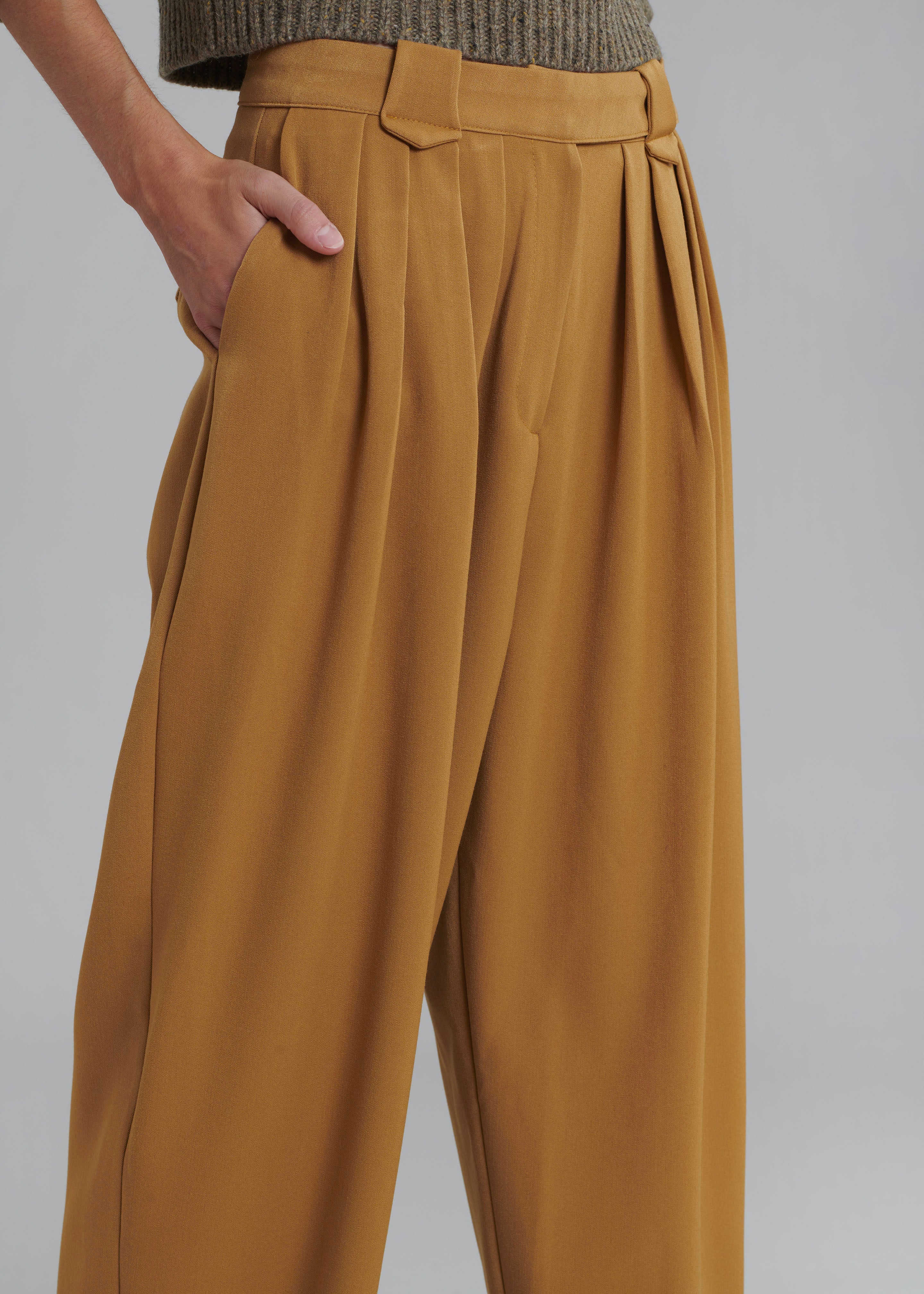 Wide-Leg Trouser in Ginger | Shop Ann Mashburn